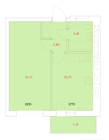 1-кімнатна 34.4 м² в ЖК Green Yard від 12 500 грн/м², м. Ірпінь