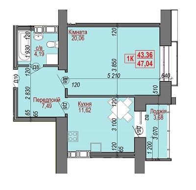 1-комнатная 47.04 м² в ЖК HydroPark DeLuxe от 16 910 грн/м², Ивано-Франковск