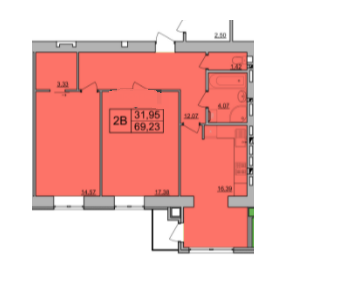 2-комнатная 69.23 м² в ЖК IHome от 12 000 грн/м², Ровно