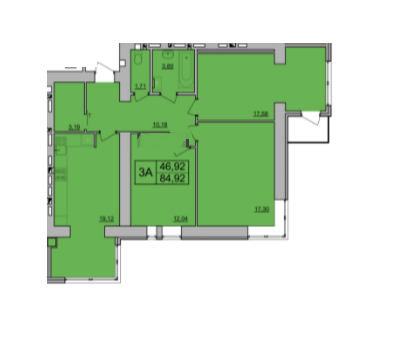 3-комнатная 84.92 м² в ЖК IHome от 12 000 грн/м², Ровно