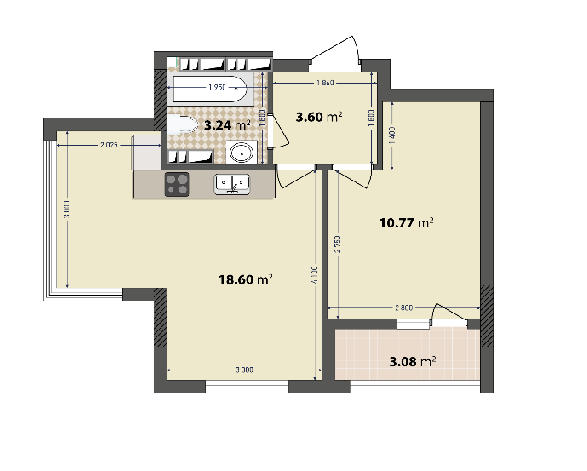 1-комнатная 39.29 м² в ЖК IL Patio от 18 000 грн/м², Киев