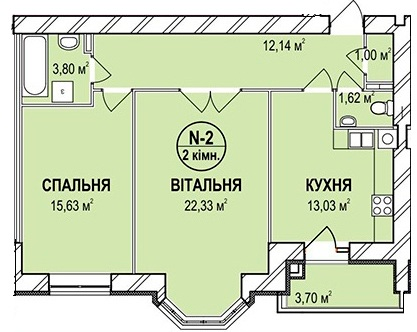 2-кімнатна 71.34 м² в ЖК Kaiser від забудовника, Львів