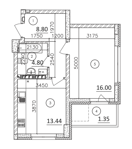 1-кімнатна 44.39 м² в ЖК Karaway Tower від 27 000 грн/м², Київ