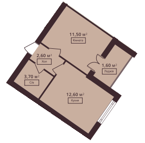 1-кімнатна 32 м² в ЖК Мюллер Хаус від 17 950 грн/м², с. Петропавлівська Борщагівка