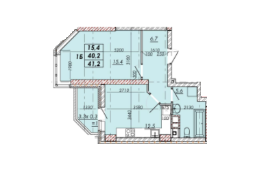 1-комнатная 41.2 м² в ЖК RealPark от 19 150 грн/м², Одесса