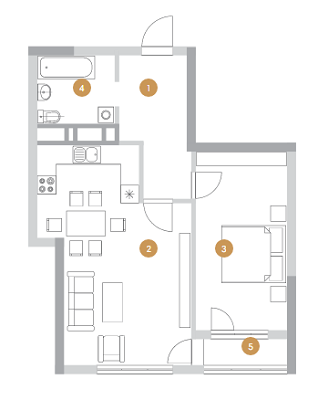 1-кімнатна 66 м² в ЖК Royal Tower від 50 980 грн/м², Київ