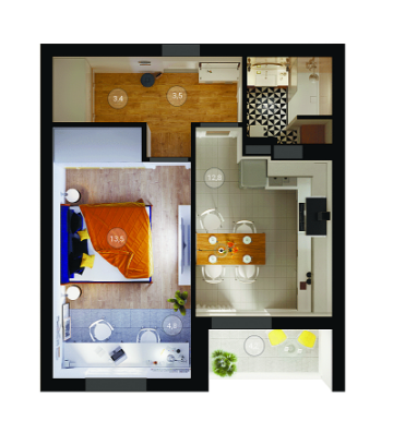 1-комнатная 44.04 м² в ЖК Silver House от 32 000 грн/м², Киев