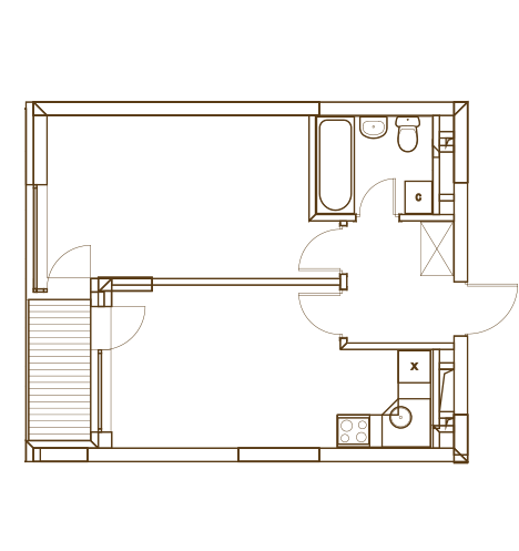 1-комнатная 40.37 м² в ЖК Варшавский Микрорайон от 15 500 грн/м², Киев