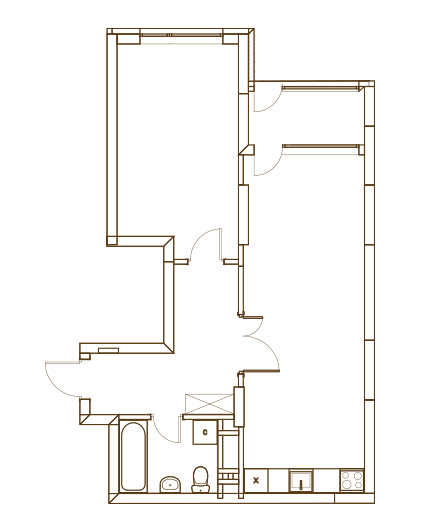 1-кімнатна 57.61 м² в ЖК Варшавський Мікрорайон від 15 500 грн/м², Київ