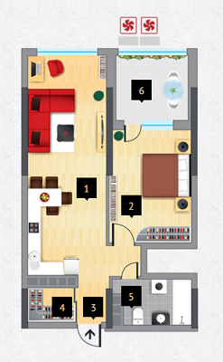 1-кімнатна 65.34 м² в ЖК Victory V від 32 400 грн/м², Київ