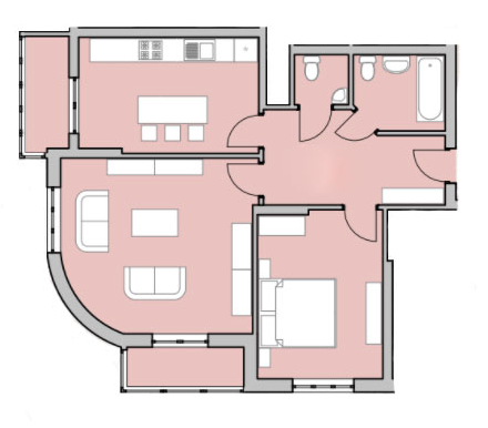 2-кімнатна 70 м² в КБ Modern Lux від 38 140 грн/м², Львів