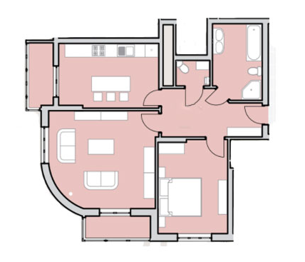 2-кімнатна 74.3 м² в КБ Modern Lux від 38 140 грн/м², Львів