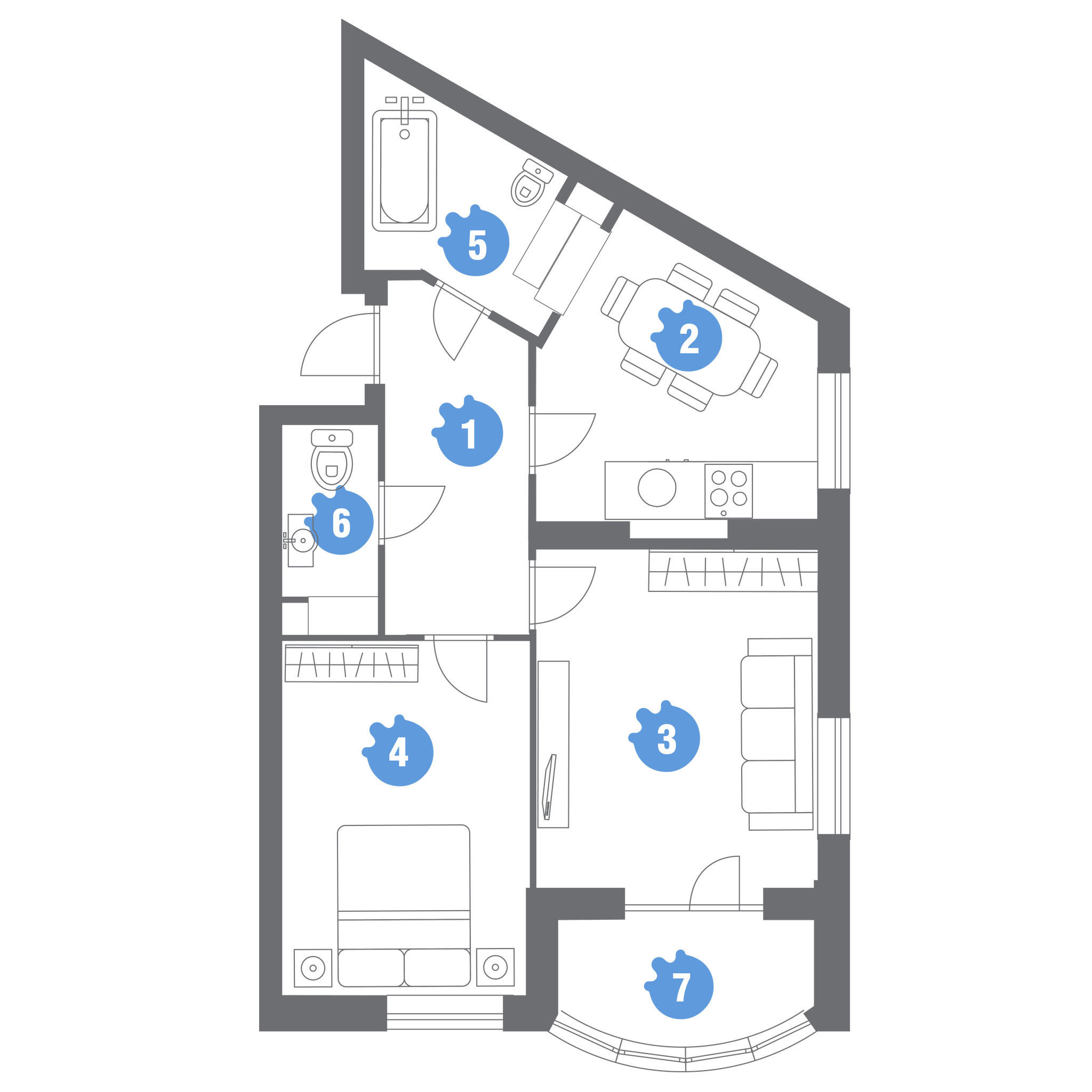 2-комнатная 64.52 м² в ЖК Family & Friends от 28 000 грн/м², Киев