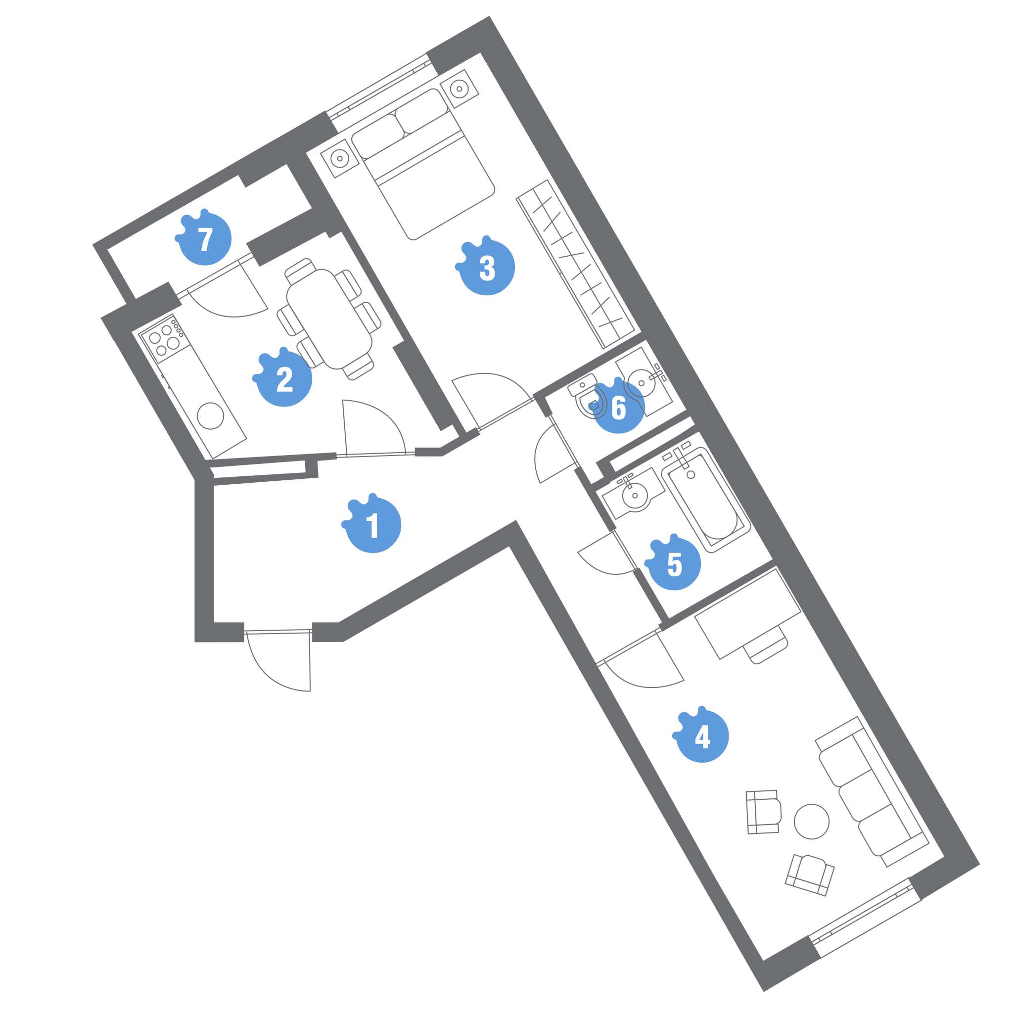 2-кімнатна 62.86 м² в ЖК Family & Friends від 28 000 грн/м², Київ