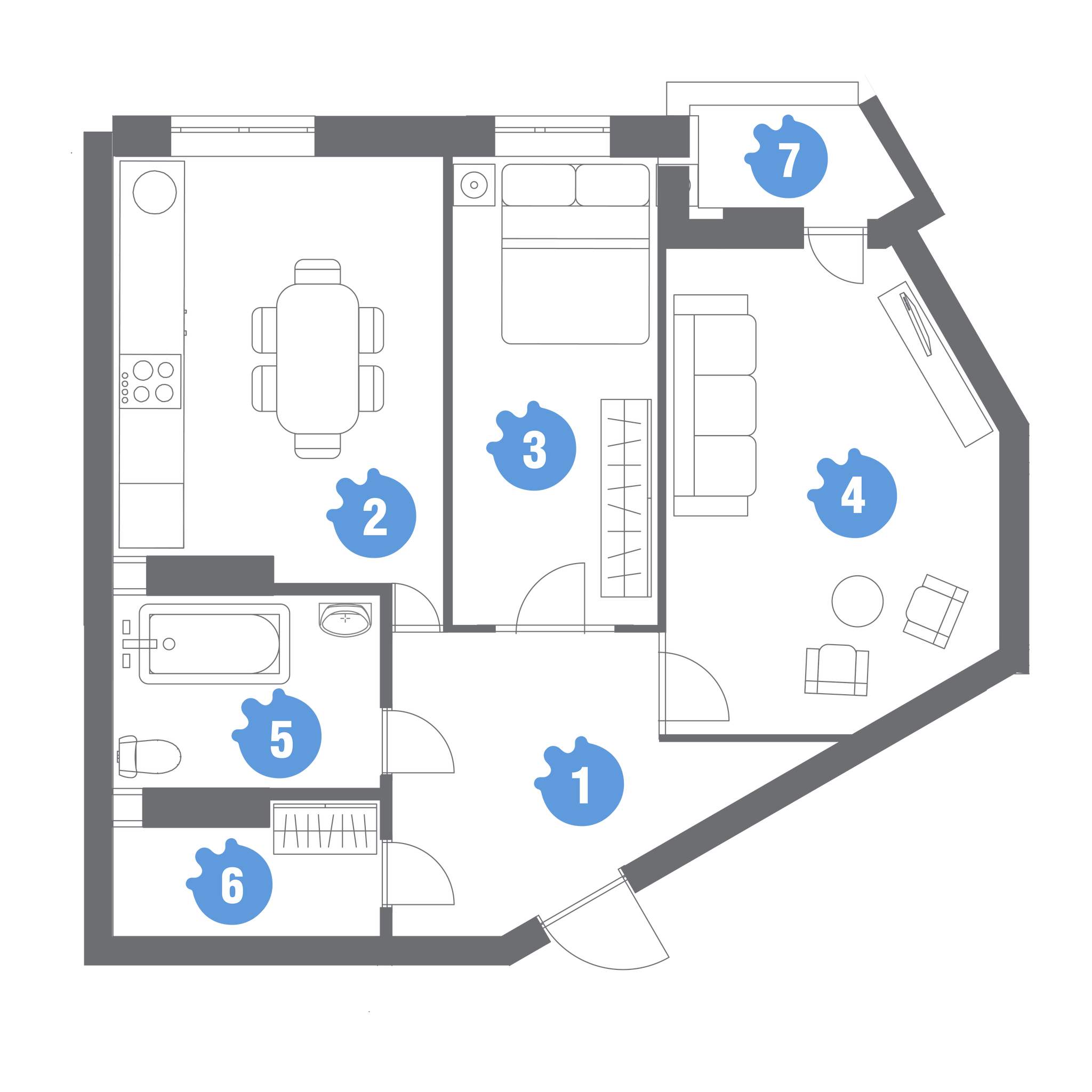 2-комнатная 61.34 м² в ЖК Family & Friends от 28 000 грн/м², Киев