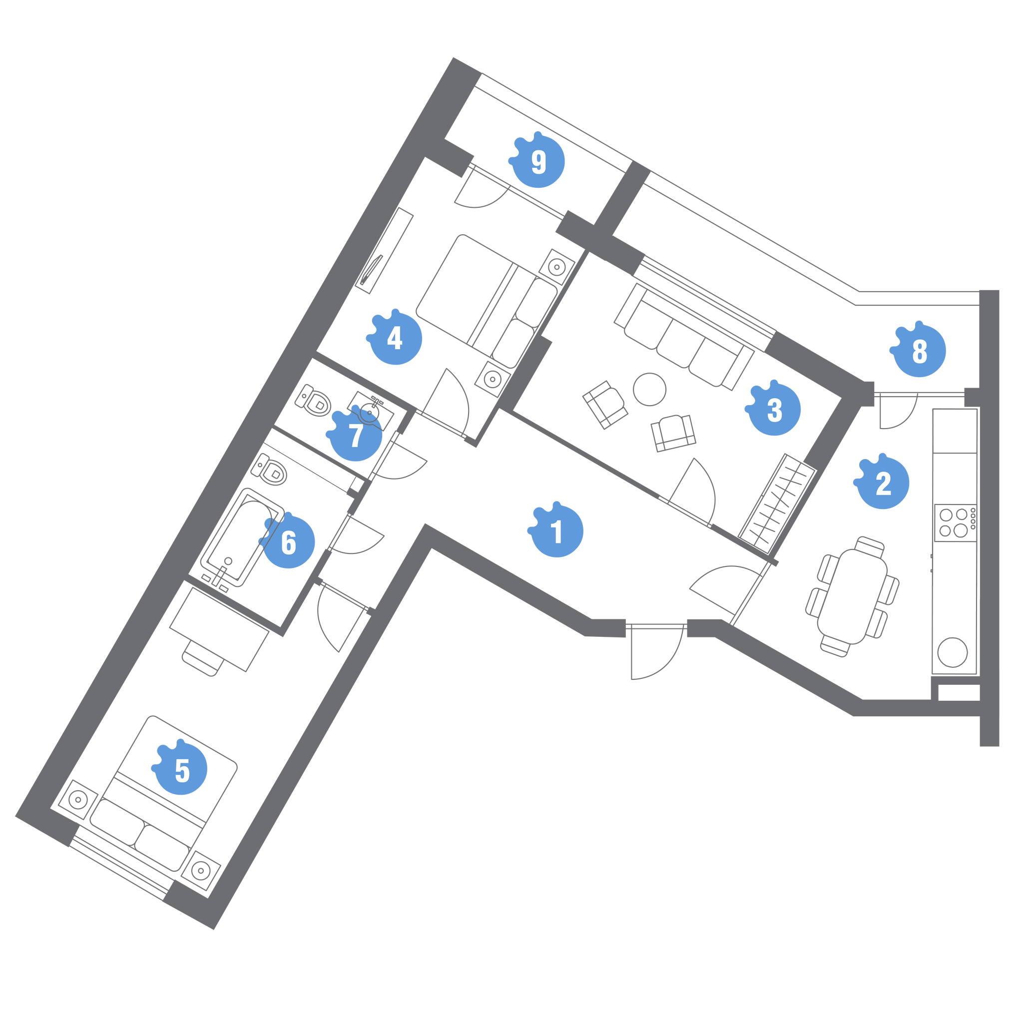 3-комнатная 83.36 м² в ЖК Family & Friends от 18 500 грн/м², Киев