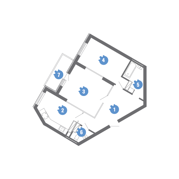 2-комнатная 68.4 м² в ЖК Family & Friends от 30 000 грн/м², Киев