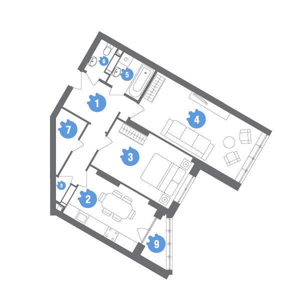 2-кімнатна 68.52 м² в ЖК Family & Friends від 29 000 грн/м², Київ