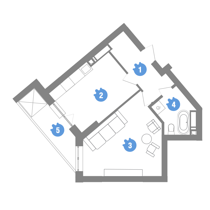 1-кімнатна 43.15 м² в ЖК Family & Friends від 20 000 грн/м², Київ