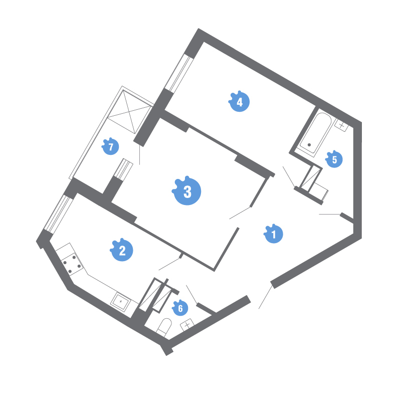 2-комнатная 67.67 м² в ЖК Family & Friends от 29 000 грн/м², Киев