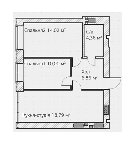 2-кімнатна 52.85 м² в ЖК Синергія 3 від 14 500 грн/м², м. Ірпінь