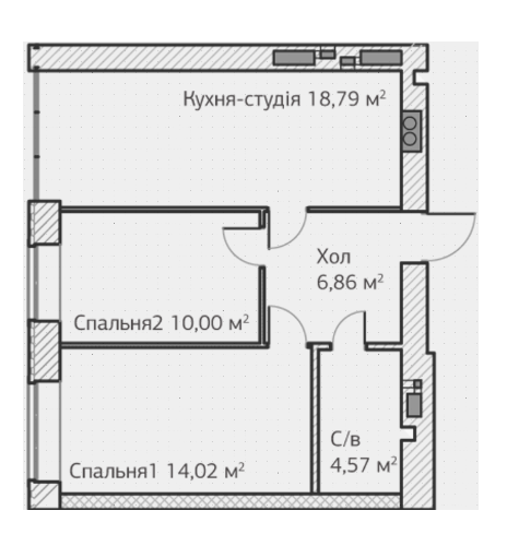 2-комнатная 52.33 м² в ЖК Синергия 3 от 14 500 грн/м², г. Ирпень