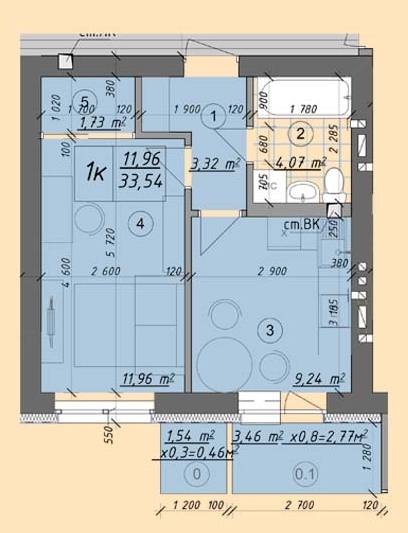 1-кімнатна 33.54 м² в ЖК Власна квартира від 32 500 грн/м², Київ