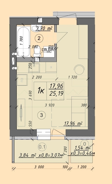 Смарт 25.19 м² в ЖК Власна квартира від 32 500 грн/м², Київ