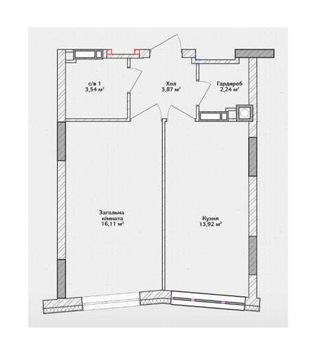 1-комнатная 39.68 м² в ЖК Синергия 3+ от 13 478 грн/м², г. Ирпень