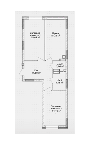 2-кімнатна 62.46 м² в ЖК Синергія 3+ від 21 300 грн/м², м. Ірпінь