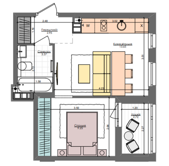 1-комнатная 32 м² в ЖК Файна Таун от 51 850 грн/м², Киев