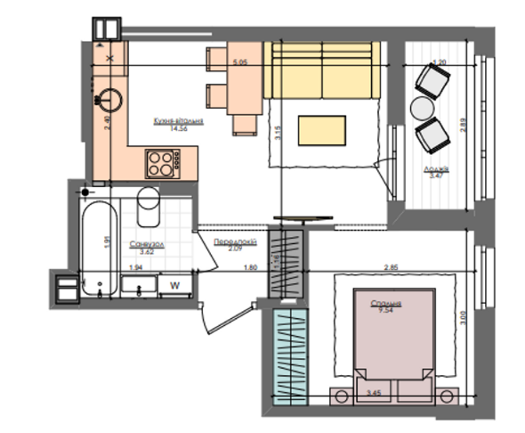 1-кімнатна 33.1 м² в ЖК Файна Таун від 51 850 грн/м², Київ