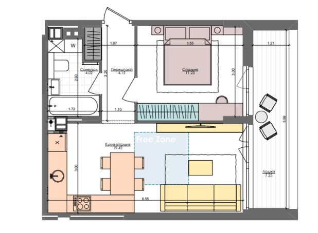 1-кімнатна 42 м² в ЖК Файна Таун від 39 250 грн/м², Київ