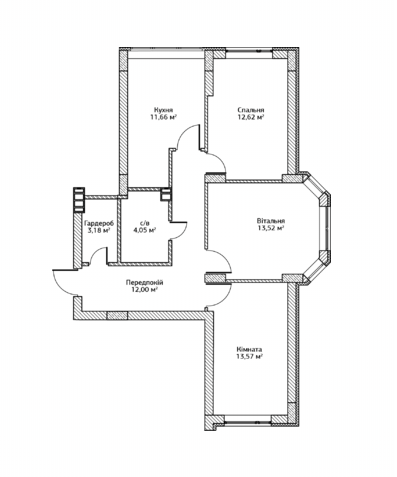 3-кімнатна 69.19 м² в ЖК City Park від 12 900 грн/м², м. Ірпінь