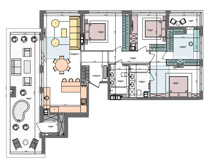 3-кімнатна 126.9 м² в ЖК Файна Таун від 31 200 грн/м², Київ