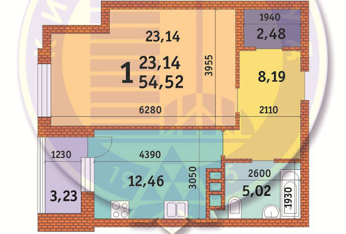 1-кімнатна 54.52 м² в ЖК Лумумби від 50 676 грн/м², Київ