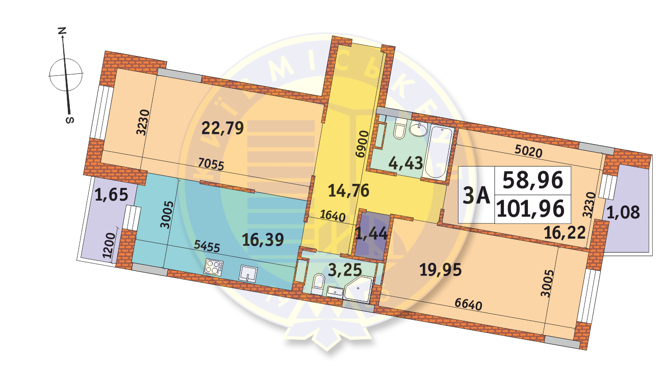 3-комнатная 101.96 м² в ЖК Mirax от 28 594 грн/м², Киев