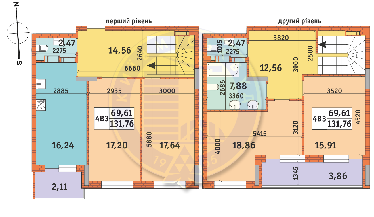 Двухуровневая 131.76 м² в ЖК Mirax от 24 099 грн/м², Киев