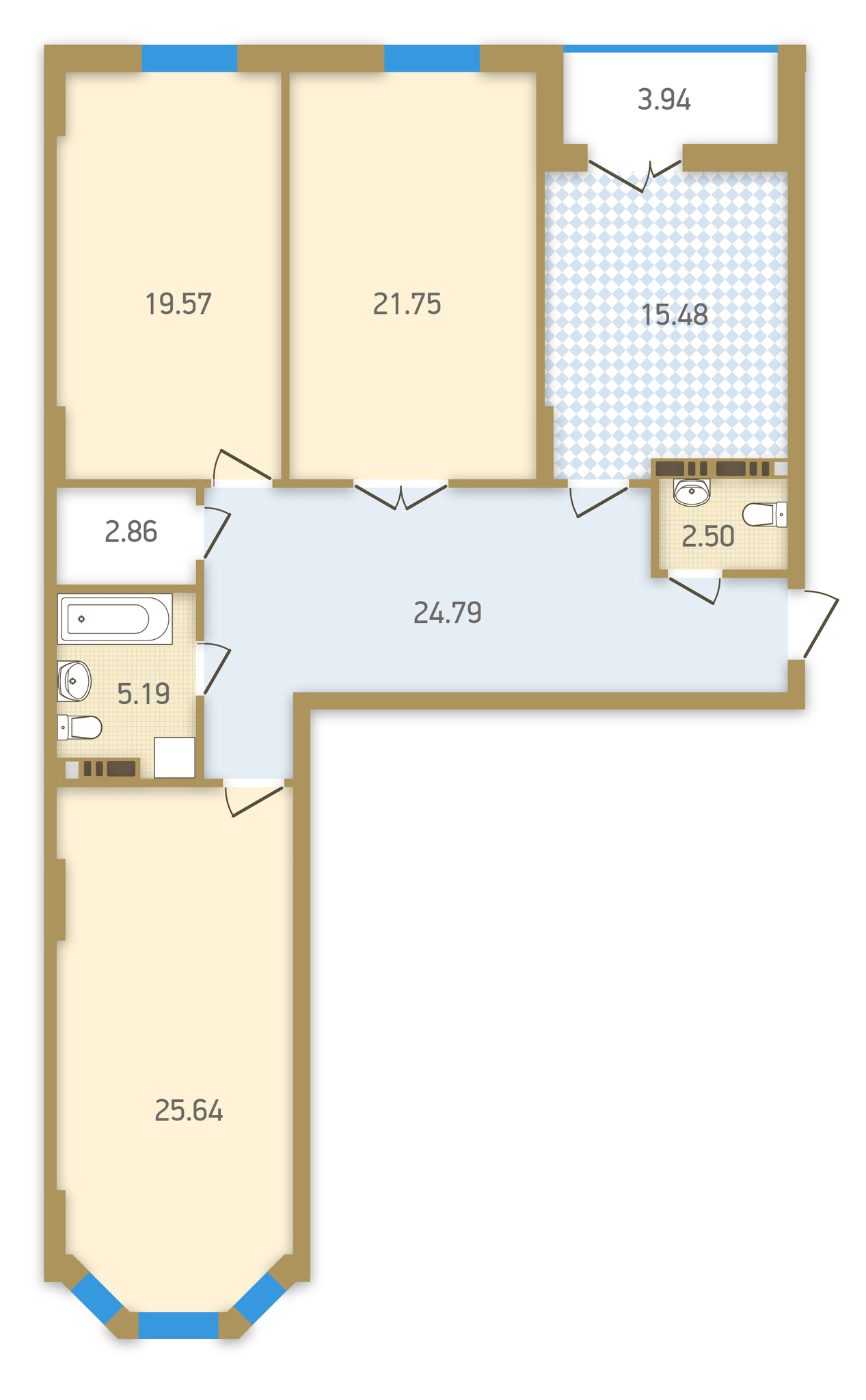 3-комнатная 119.75 м² в ЖК Подол Градъ от 39 790 грн/м², Киев