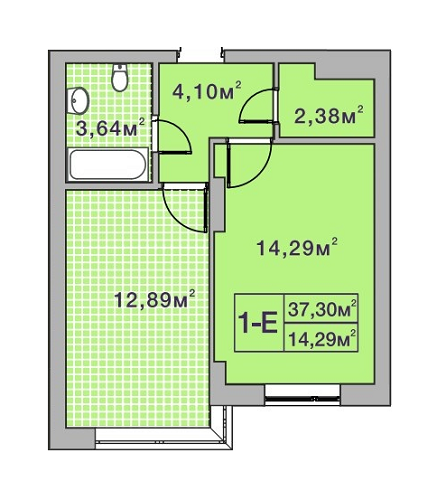 1-кімнатна 37.3 м² в ЖК Центральний-2 від 22 100 грн/м², м. Ірпінь