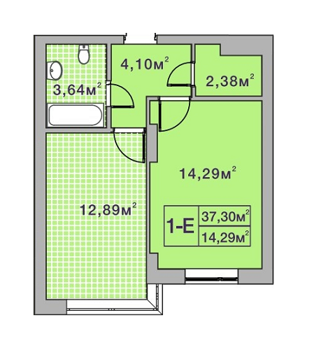 1-комнатная 37.3 м² в ЖК Центральный-2 от 22 100 грн/м², г. Ирпень