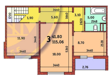 3-комнатная 115.06 м² в ЖК Новомостицко-Замковецкий от 20 736 грн/м², Киев