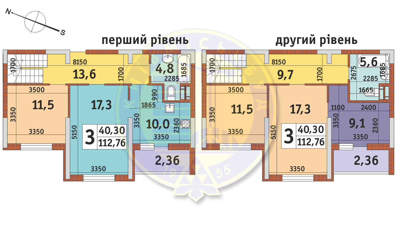 3-комнатная 112.76 м² в ЖК Новомостицко-Замковецкий от 20 751 грн/м², Киев