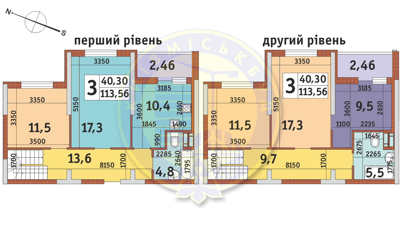 3-комнатная 113.56 м² в ЖК Новомостицко-Замковецкий от 20 751 грн/м², Киев