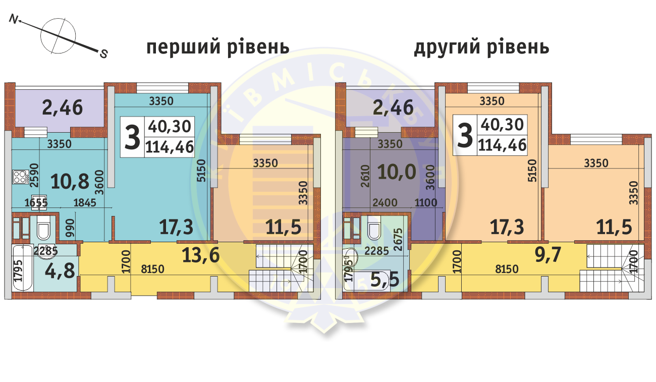 3-кімнатна 114.46 м² в ЖК Новомостицько-Замковецький від 20 751 грн/м², Київ
