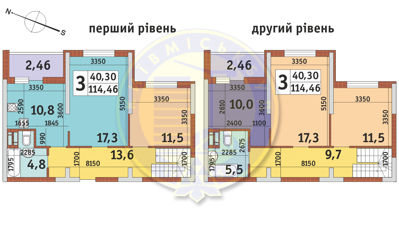 3-комнатная 114.46 м² в ЖК Новомостицко-Замковецкий от 20 751 грн/м², Киев