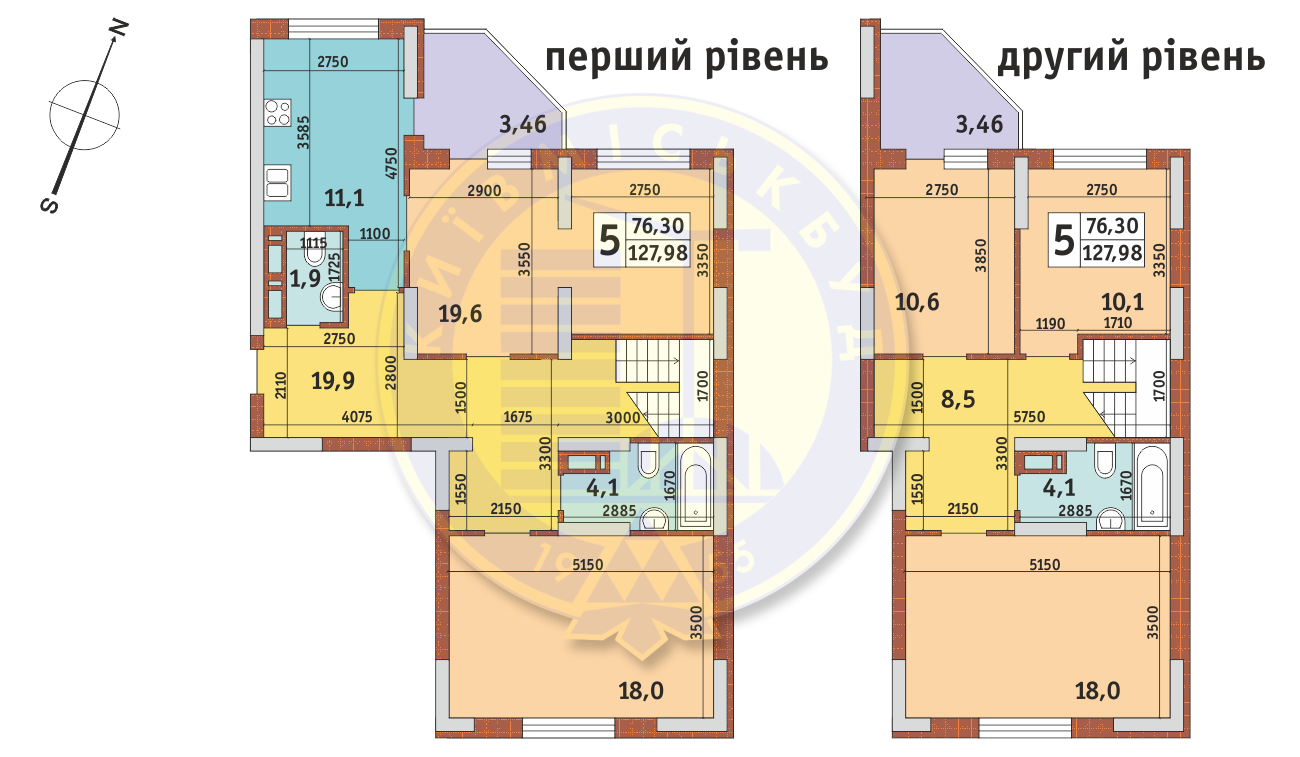 5+ комнат 127.98 м² в ЖК Новомостицко-Замковецкий от 17 000 грн/м², Киев