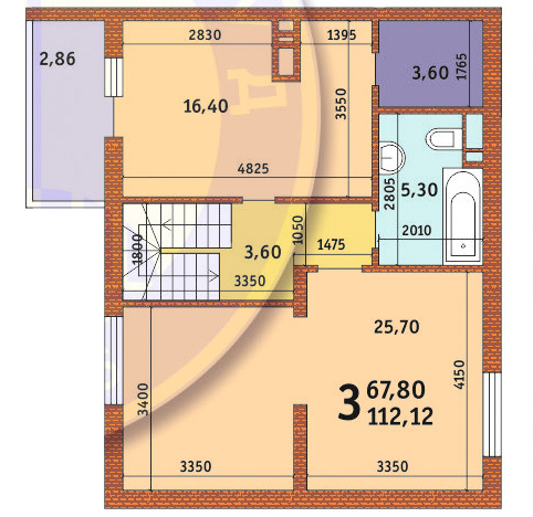 3-комнатная 112.12 м² в ЖК Новомостицко-Замковецкий от 20 751 грн/м², Киев