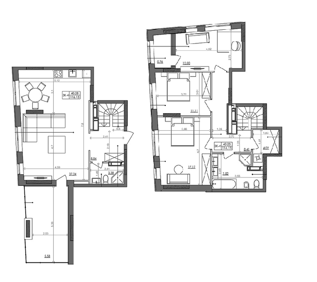 Двухуровневая 116.13 м² в ЖК Svitlo Park от 18 673 грн/м², Киев