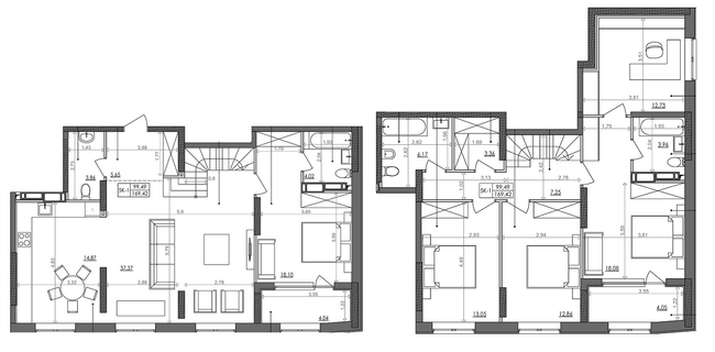 Двухуровневая 166.8 м² в ЖК Svitlo Park от 41 087 грн/м², Киев